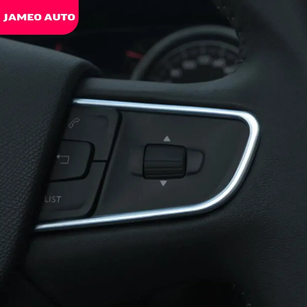 Jameo Auto Steering Wheel Cover Sticker For Peugeot 408 14-19 508 11-18 3008 16-18 Citroen C3-XR 15-18 C4 16-18 Interior Parts