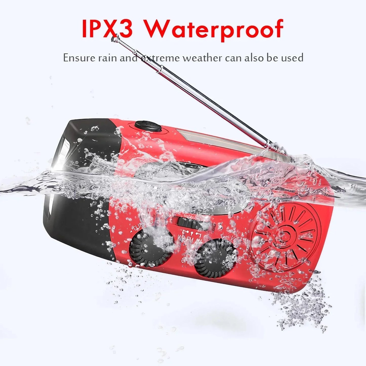STONEGO Multifunctional FM/AM/WB Radio Outdoor Emergency Hand-crank Generator Solar Mobile Phone Charging Lighting Table Lamp