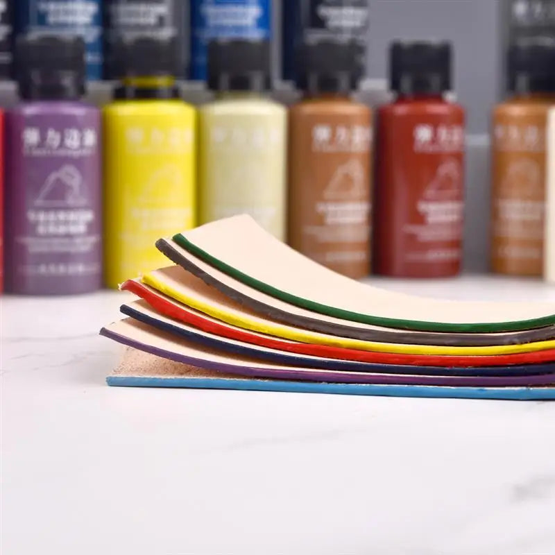 30ml Stretch Matte Elastic Edge Sealing Oil Leather Dye Coloring Coats Edges Repair Wrap Liquid DIY Leather Craft Paint Pigment