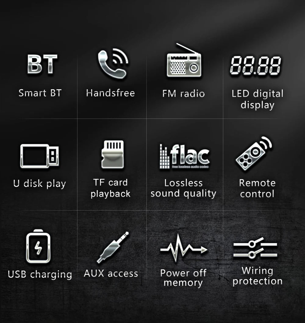 Car MP3 player FM radio AUX input Bluetooth connection Stereo playback Power off memory JSD 520 530