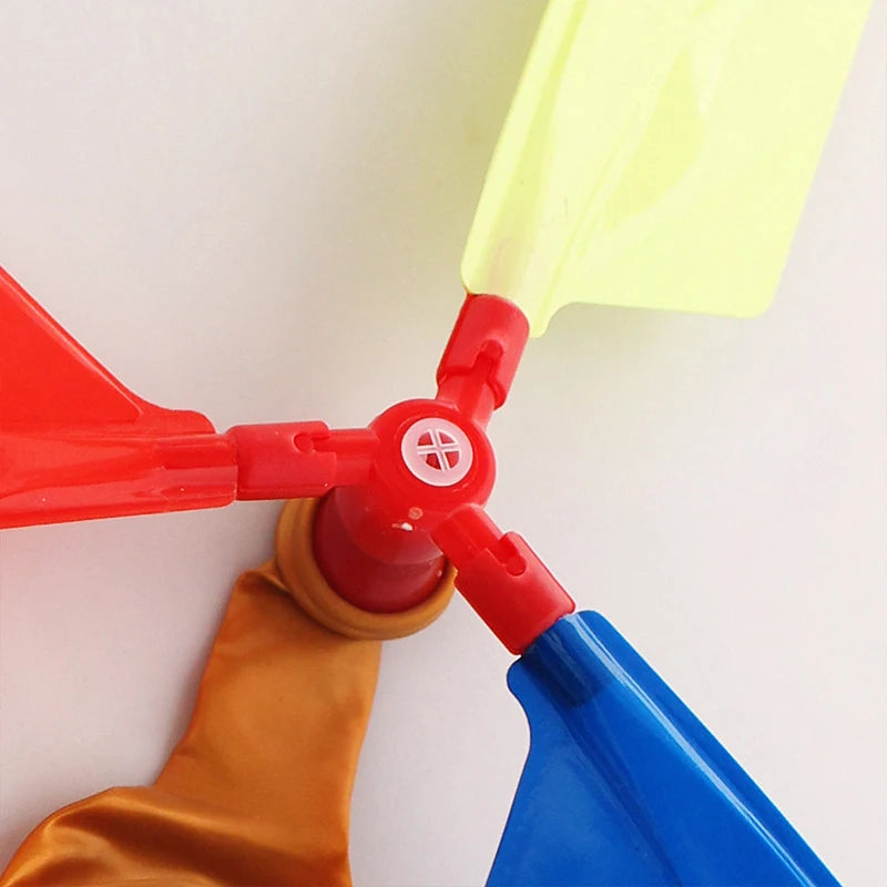 6PCS Air Balloon Helicopter Toy Funny Balloon Ortable Outdoor Helicopter Flying Kids Birthday Party Children's Day Game