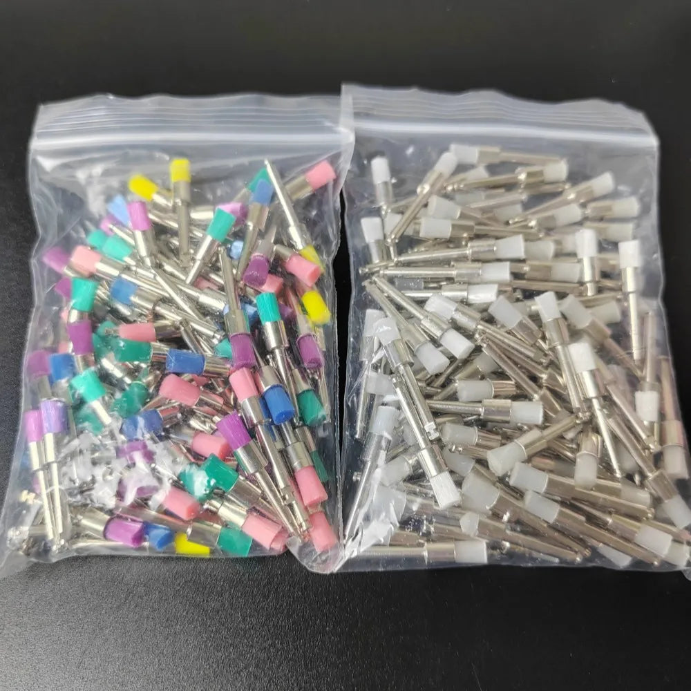 JUMTOP Dental Materials Prophy Prophylaxis Brush Colour White Nylon Polishing Brushes RA Shank 2.35mm Dentistry Polisher