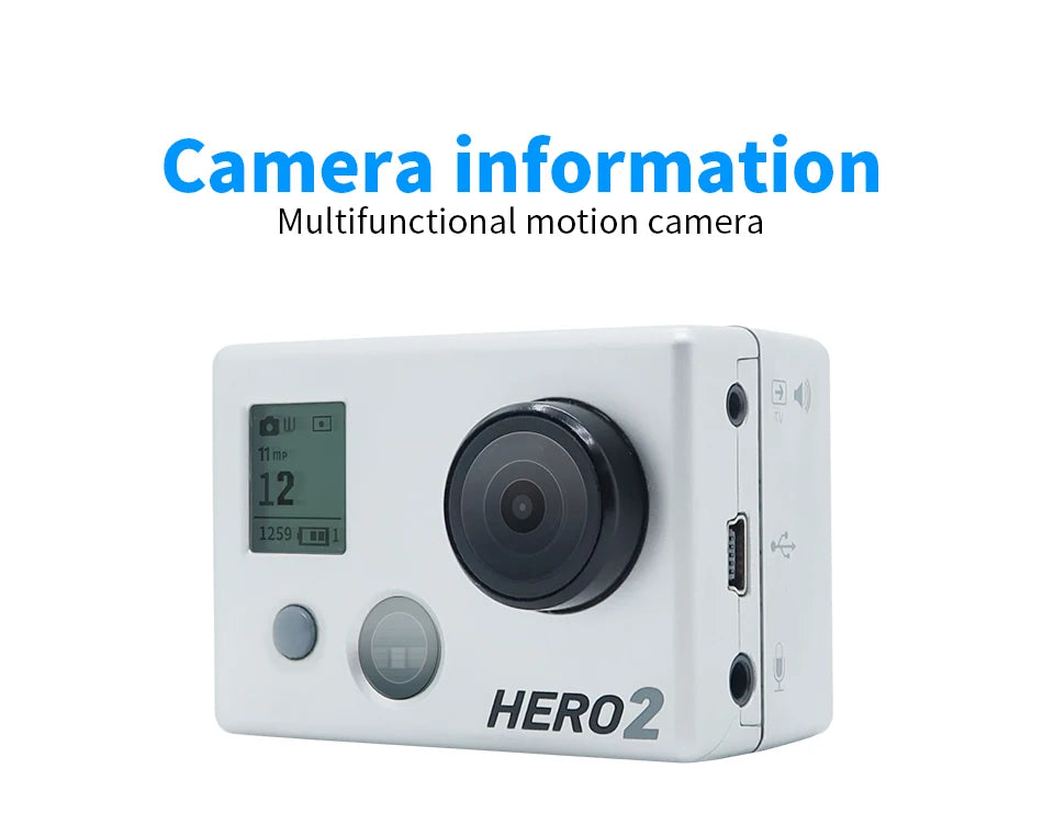 GoPro HD HERO2 action camera, second-generation vlog small cycling sports camera, second-hand entry-level ultra wide angle sport