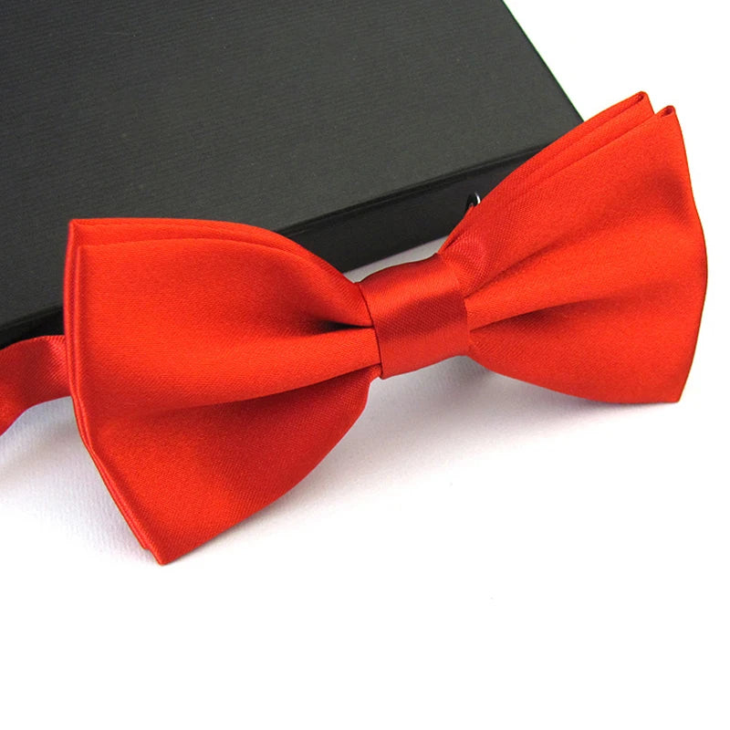 Mens Adult Bowtie Classic Fashion Wedding Party Formal Satin Gift Plaids Multicolor Adjust Neck Bow Tie Clip-On