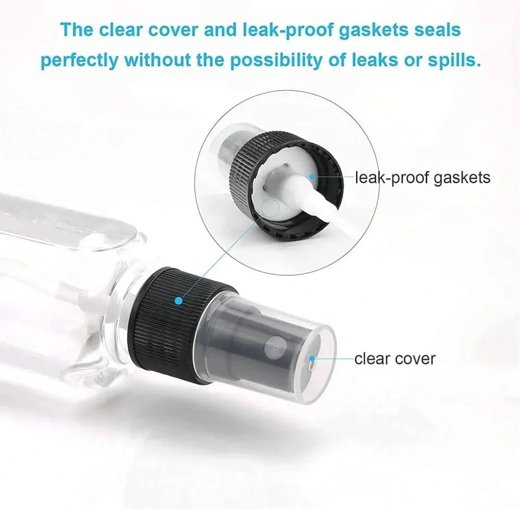 50PCS 10/20/30/50/60/100ml Refillable Empty Portable Clear Plastic Bottle Fine Mist Spray Alcohol Travel Perfume Atomizer Bottle