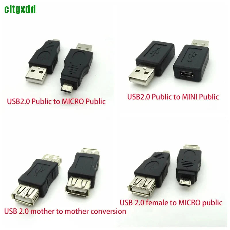 Cltgxdd USB 2.0 Adapter Adapter Mini 5P To A Male Female Micro To USB Android Data Side T Port Converter Selector Connector