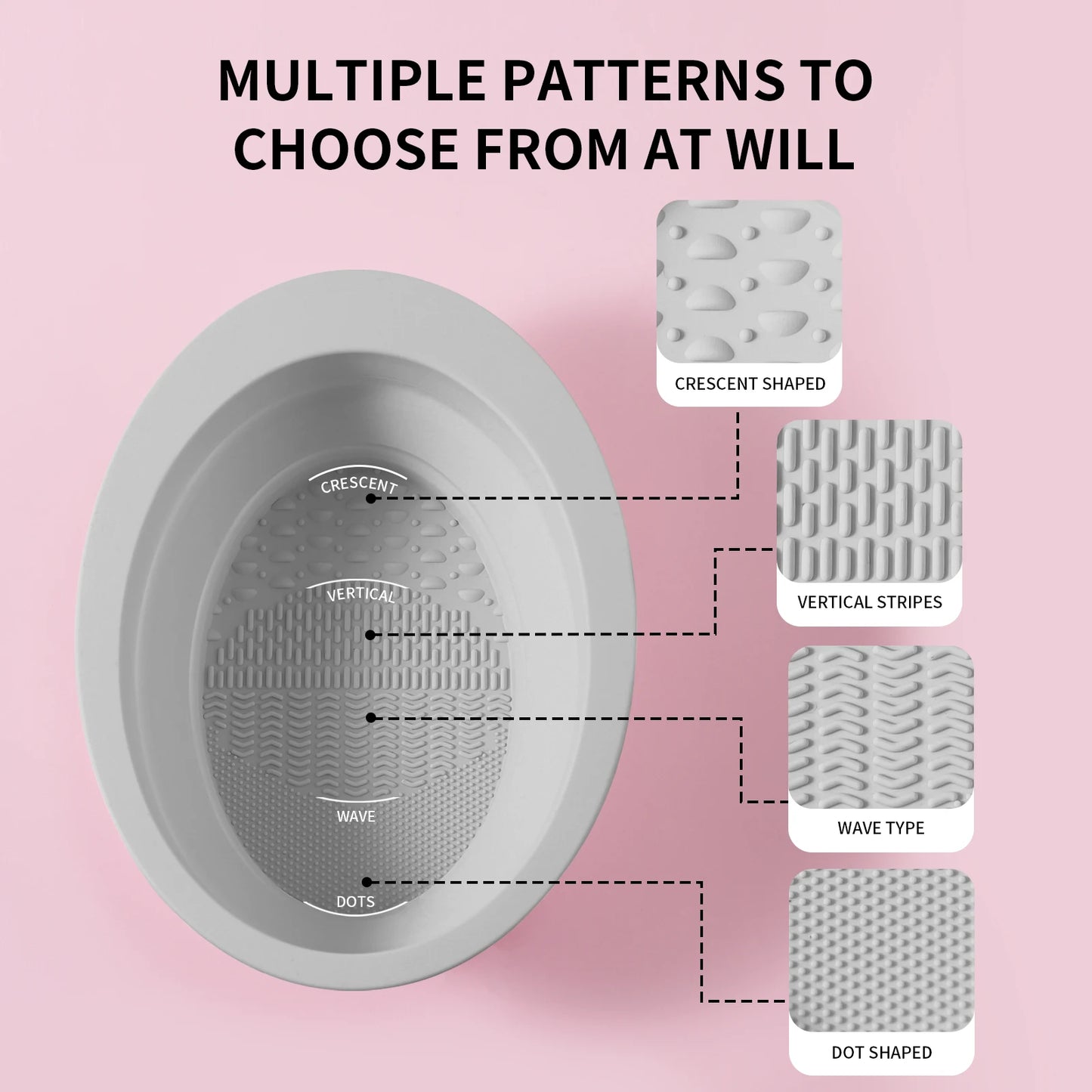 Makeup Brush Cleaning Tool,1pcs Silicone Brush Cleaner Pad Foldable Portable Cleaning Bowl For Makeup Brushes