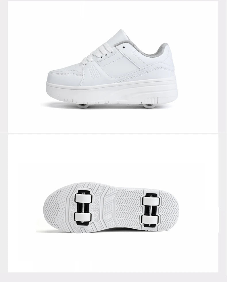 Children's Roller Skate Shoes Student Inline Skating Shoes grils 4-Wheel Deformation Boy's Skating Shoes