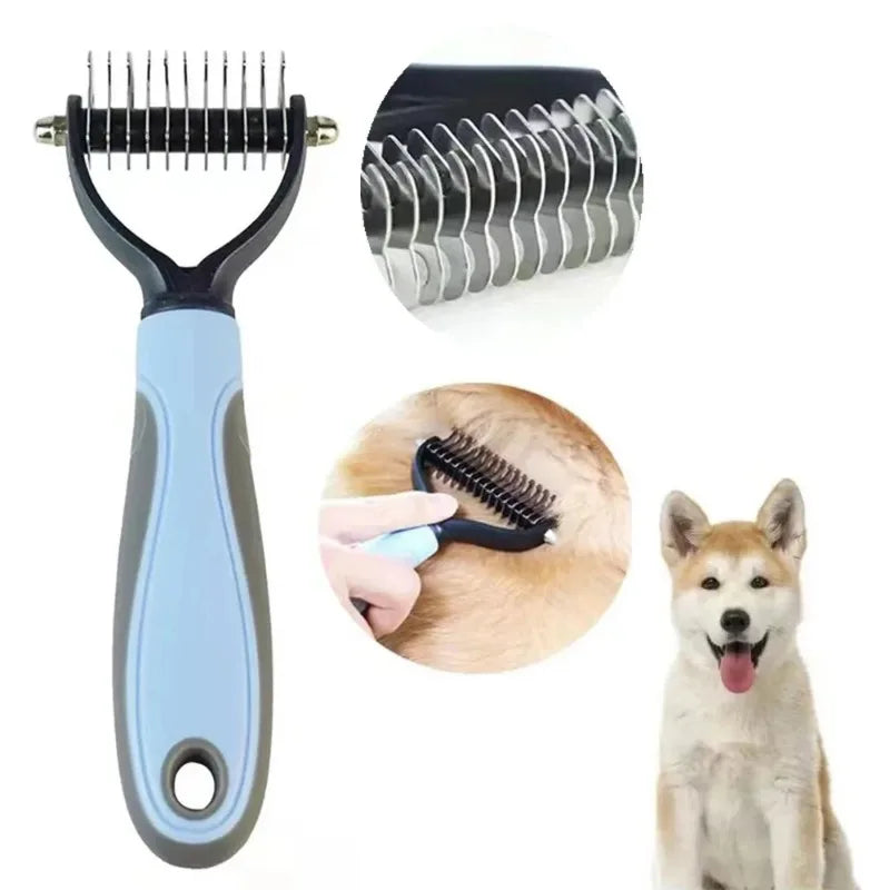 Professional pet brush, two-sided dog brush, cat brush, dog cleaning tools, flying hair lining