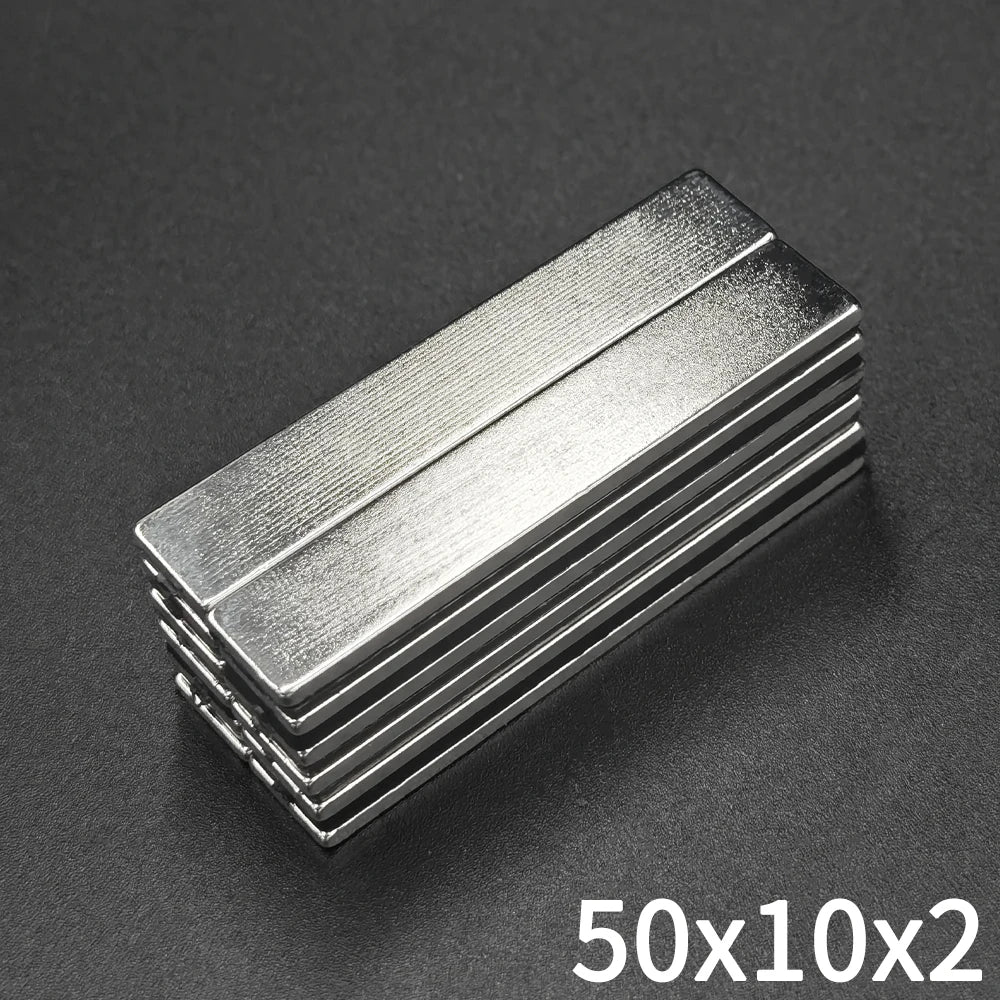 20x10x2 30x10x2 40x10x2 50x10x2 60x10x2 mm Magnetic Blocks Rectangular Neodymium Magnets N35 Strip Super Powerful Strong 50*10*2