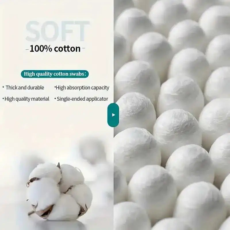 1000 Double-Ended Swabs for Ear Cleaning And Makeup - Fragrance-Free, Sanitary Disposable Swabs for Cleaning, Makeup Remover And