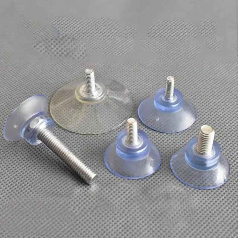 2/5/10/20Pcs Suction Cup Hooks with Screw Shank M6 M8 Clear Sucker Pads Strong Adhesive Holder for Car Glass Bathroom Wall Door