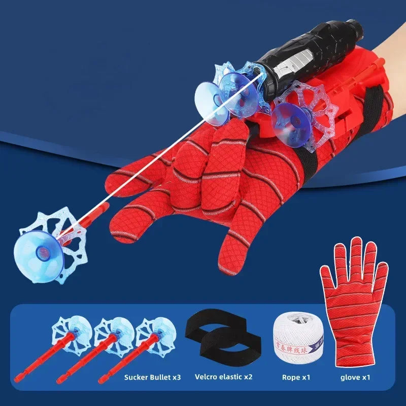 New Movie Cosplay Launcher Spider Silk Glove Web Shooters Recoverable Wristband Halloween Prop Toys For Children