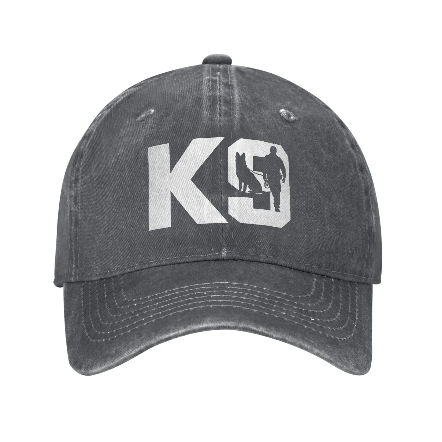 K9-Unit-Malinois-Team Handler Men Women Baseball Cap Tactical Police Dog Squad Distressed Denim Hats Vintage Adjustable Headwear