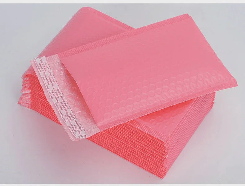 20Pcs Pink Poly Bubble Mailers Padded Envelopes Self Seal Padded Envelopes Gift Bags Black Packaging Envelope Bags For Book