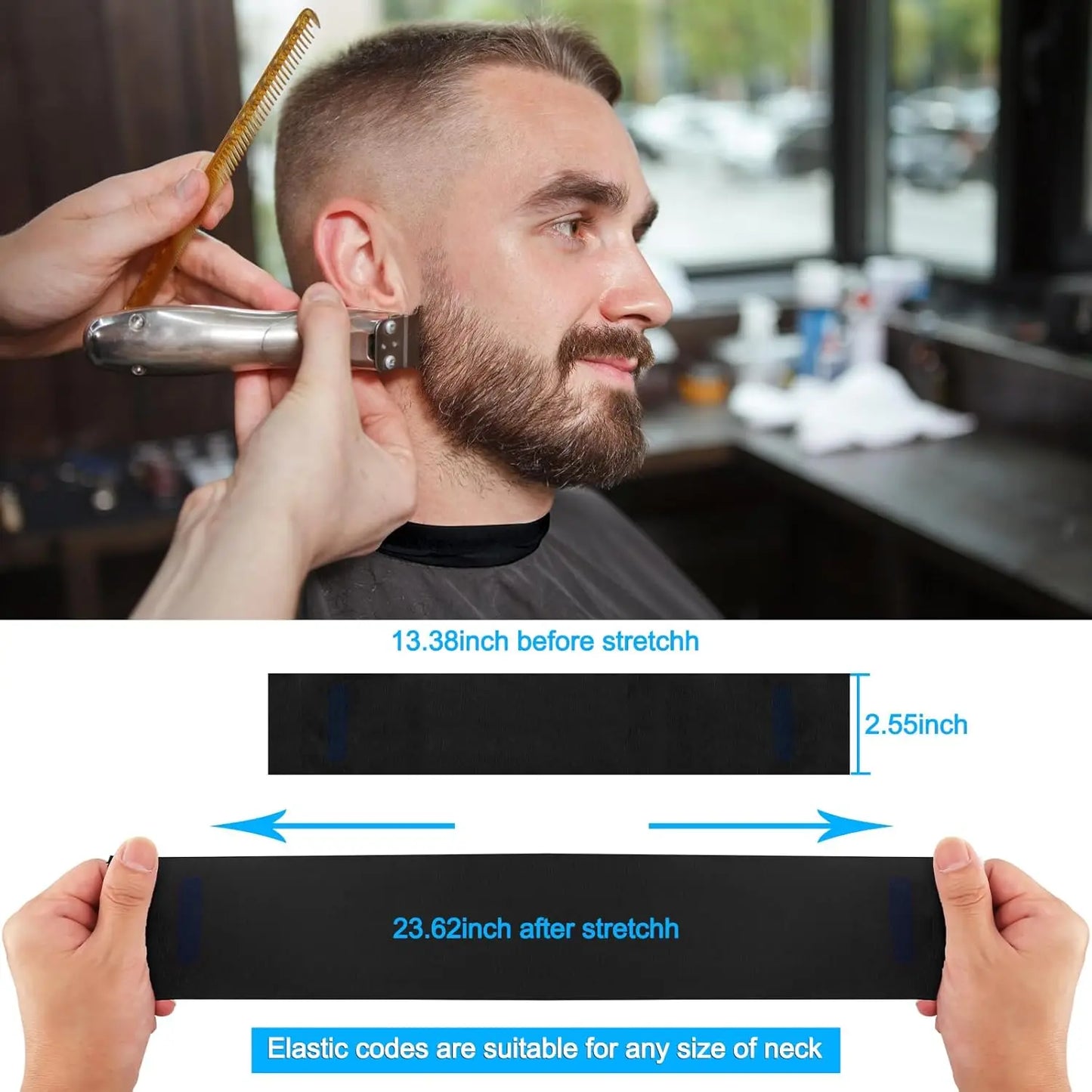 Professional Barber's Tools 3/8-Piece Set Hair Cutting Cape Neck Duster Hair Brush–Premium Salon Haircut Styling Accessories