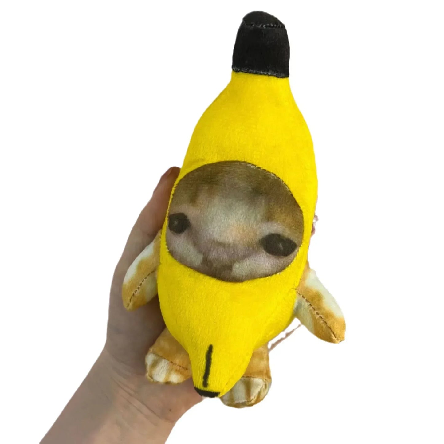 18cm 10cm Banana Cat Doll Pendant Keychain Crying Happy Banana Cat