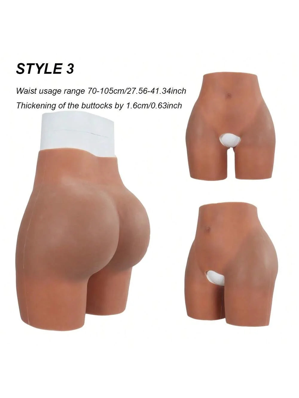 Women's High Waist Shaping Pants Silicone Hip Enhancer Artificial Butt Lifter Enhance Body Curves Hip Opening Underwear