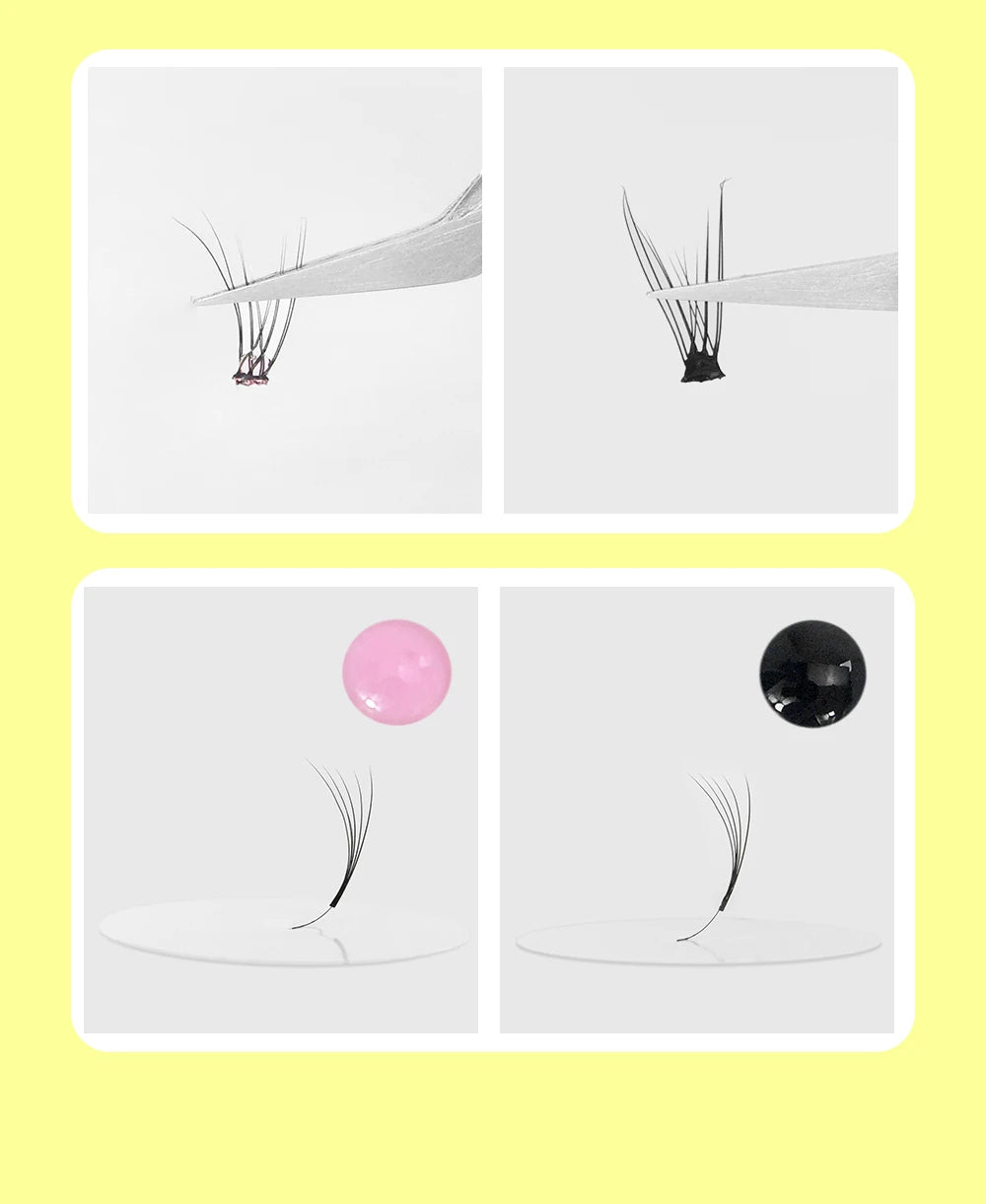 GLAMLASH 0.3-2 Sec Dry Eyelash Extension Glue Individual False Lashes Black Adhesive Kit for Professional Use