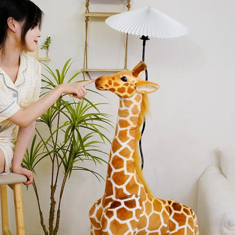 New 1pc Giant size Giraffe Plush Toys Cute Stuffed Animal Soft Giraffe Doll Birthday Gift Kids Toy