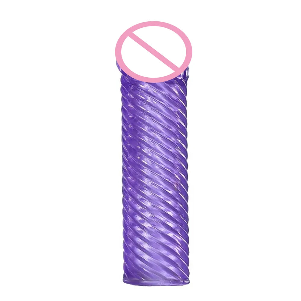 Penis Extender Sleeve Reusable Silicon Spike Dotted Condom Sex Toys Men Dildo Penis Condoms G Spot Stimulation Delay Ejaculation