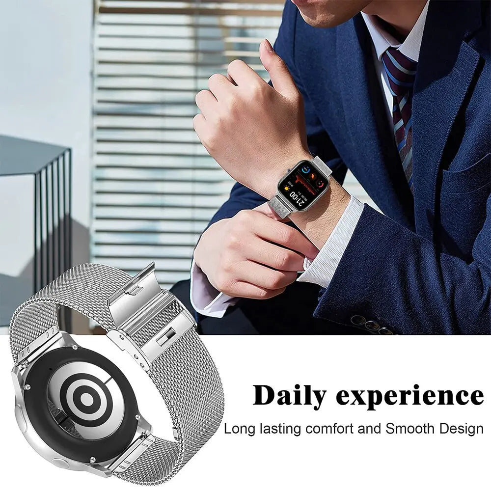 22mm 20mm Milanese Loop Strap For Samsung Galaxy Watch 7 6 5 4 44mm 40mm S3 Active 2 Amazfit Bracelet Huawei GT 3 4 46mm 2e Band