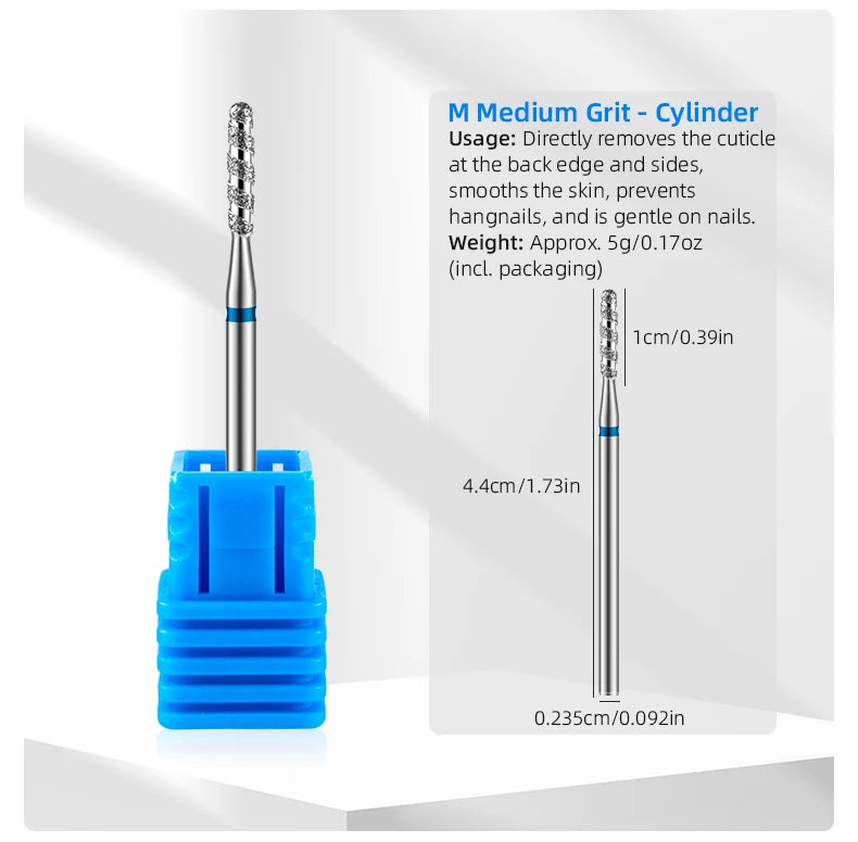 Tornado Diamond Nail Drill Bits Spiral Drill Milling Cutter For Manicure Electric Machine Accessory Nail File Gel Remover Tool