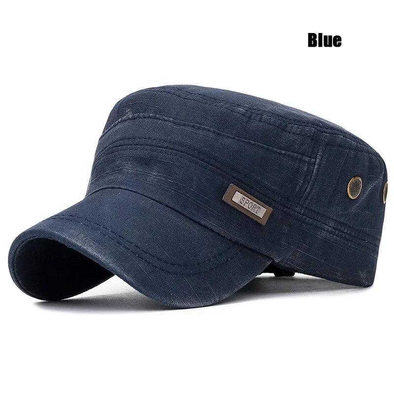Military Cadet Flat Cap Fashion Clothes Adjustable Snapback Hat Unisex New Fashion Classics Outdoor Casual Sport  Baseball Cap