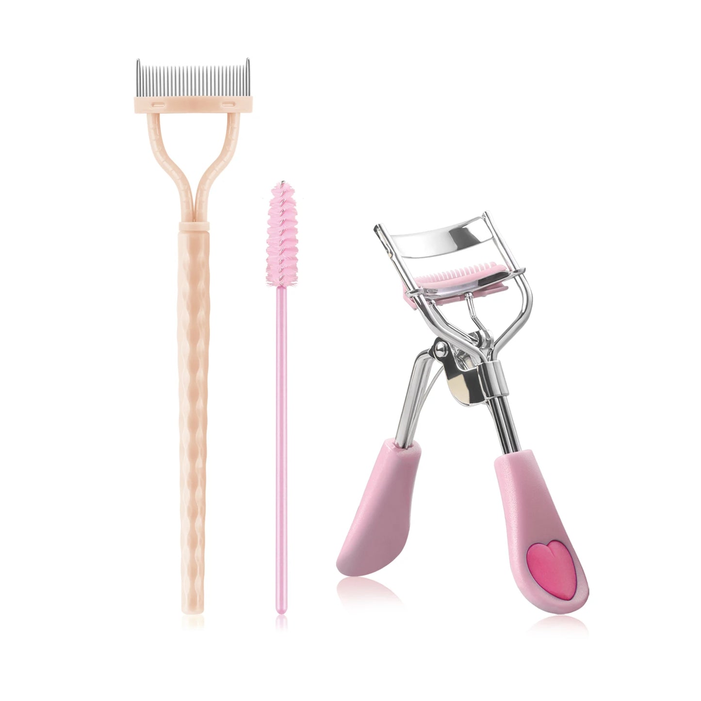 3pcs eyelash set - women's eyelash separator, eyelash curler, mascara, makeup wand, curling eyelashes, clear makeup tools