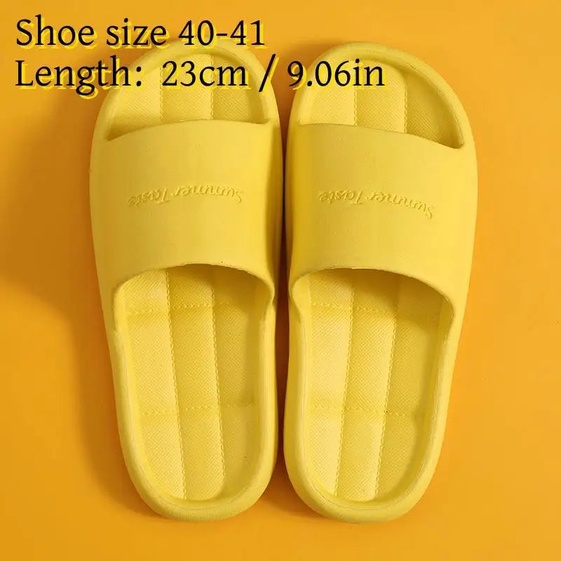 Men And Women Super Soft Eva Thick Platform Slides Minimalist And Comfortable Indoor Bathroom Non Slip Slippers Women Slippers