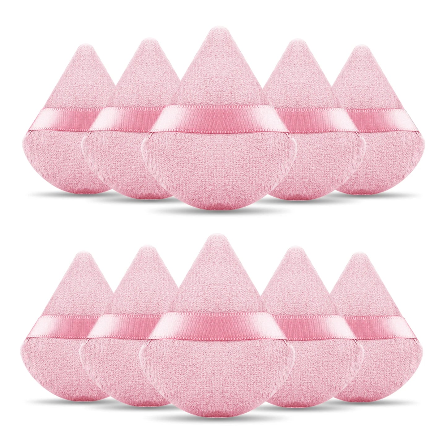 Powder Puff,10Pcs Daily Triangle Double layer sponge Reusable Cosmetic powder puff For Makeup, Foundation