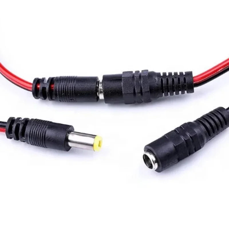 5Pcs 10Pcs 5.5x2.1mm Male Female Plug 12V DC Power Pigtail Cable Jack for CCTV Camera Connector Tail Extension 24V DC Wire