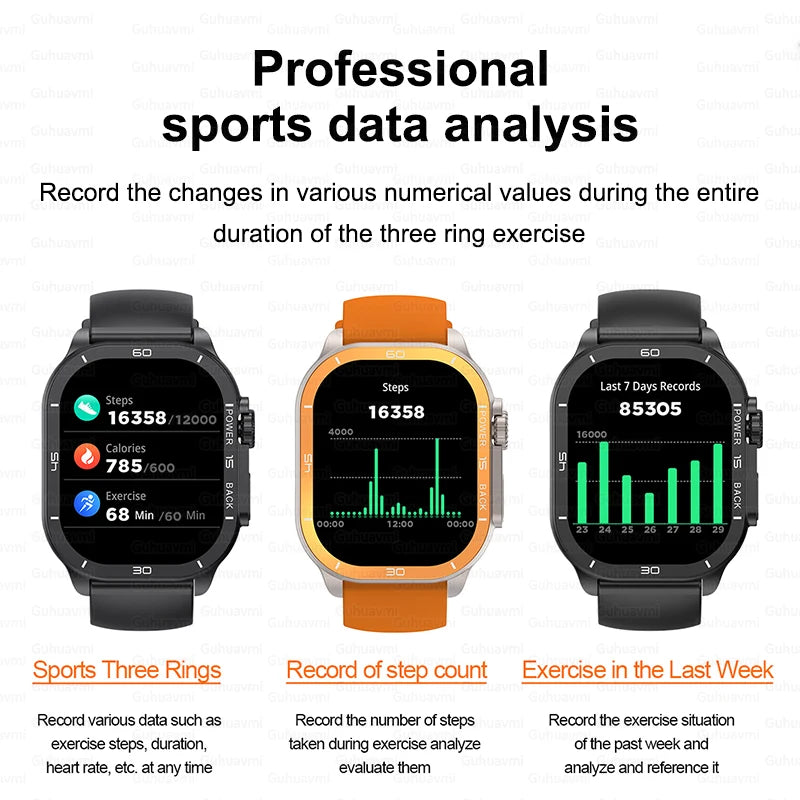 2025 New 49mm Smart Watch Men Women NFC Smartwatch BT Call Waterproof Wireless Charging AMOLED Screen Watch Ultra2 For Apple IOS