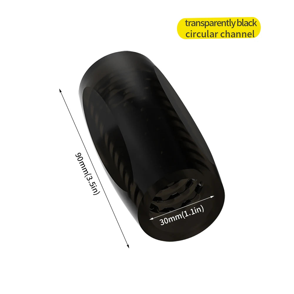 Transparent Male Masturbator Artificial Pussy Vaginal for Men Sucking Penis Pump Portable TPE Sex Toys for Adult Supplies