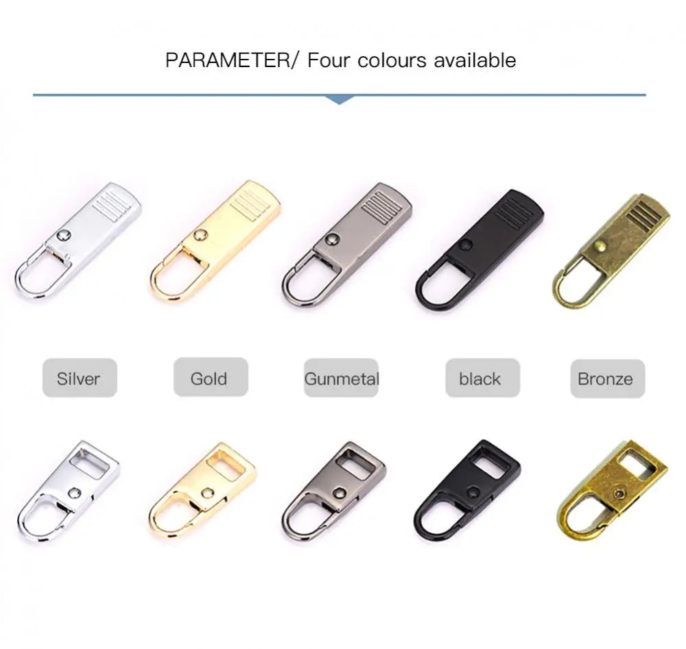 Zipper Puller Detachable Zipper Pull Replacement Universal Metal Zipper Pulls Extender Instant Zipper Replacement Repair Kit