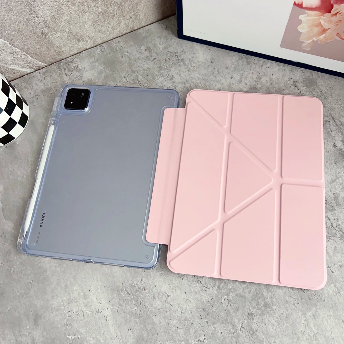 For Xiaomi Mi Pad 8 7 6 Pro 11.2 Case Redmi pad SE 11 2 K Pad 8.8 Auto Wake up & Sleep Silicone Cover Y-Fold Support Charging