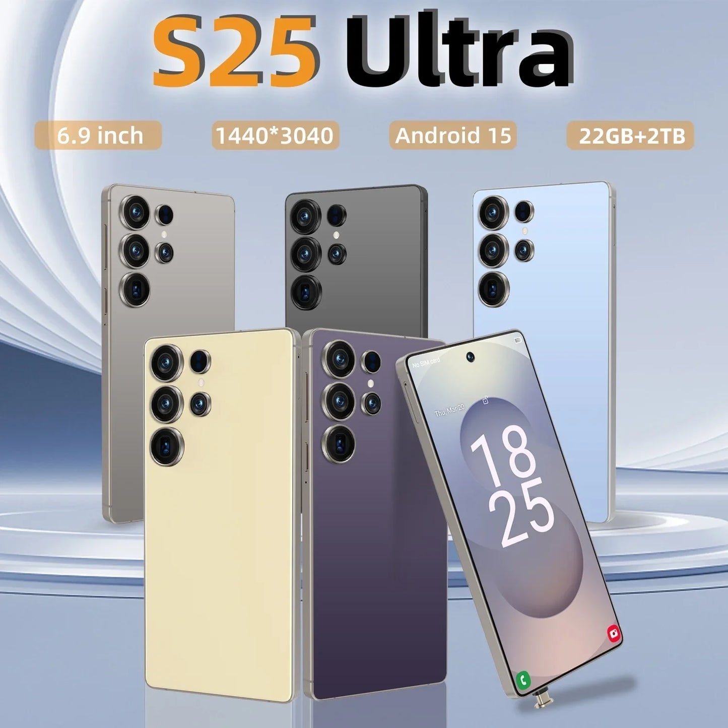 Cellphones S25 Ultra 7.3HD Original Mobile Phones 4G 5G Dual SIM Card Smartphone 7800mAh Android 14 Global Version Cell Phone