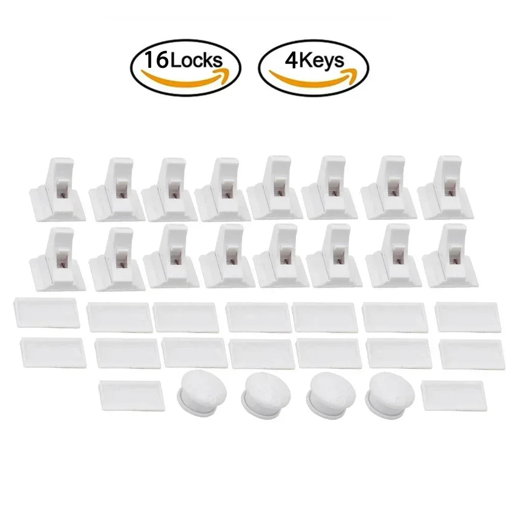 DHDH Magnetic Baby Safety Lock Children Protection Invisible Drawer Latch Cabinet Door Lock Limiter Children Security