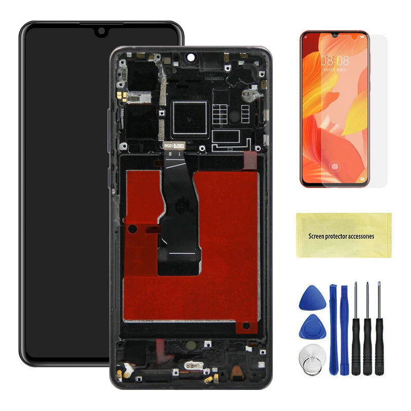 6.1'' Super AMOLED Display For HUAWEI P30 LCD Display Touch Screen Digitizer Assembly For Huawei P30 ELE-L29 L09 AL00 TL00 L04