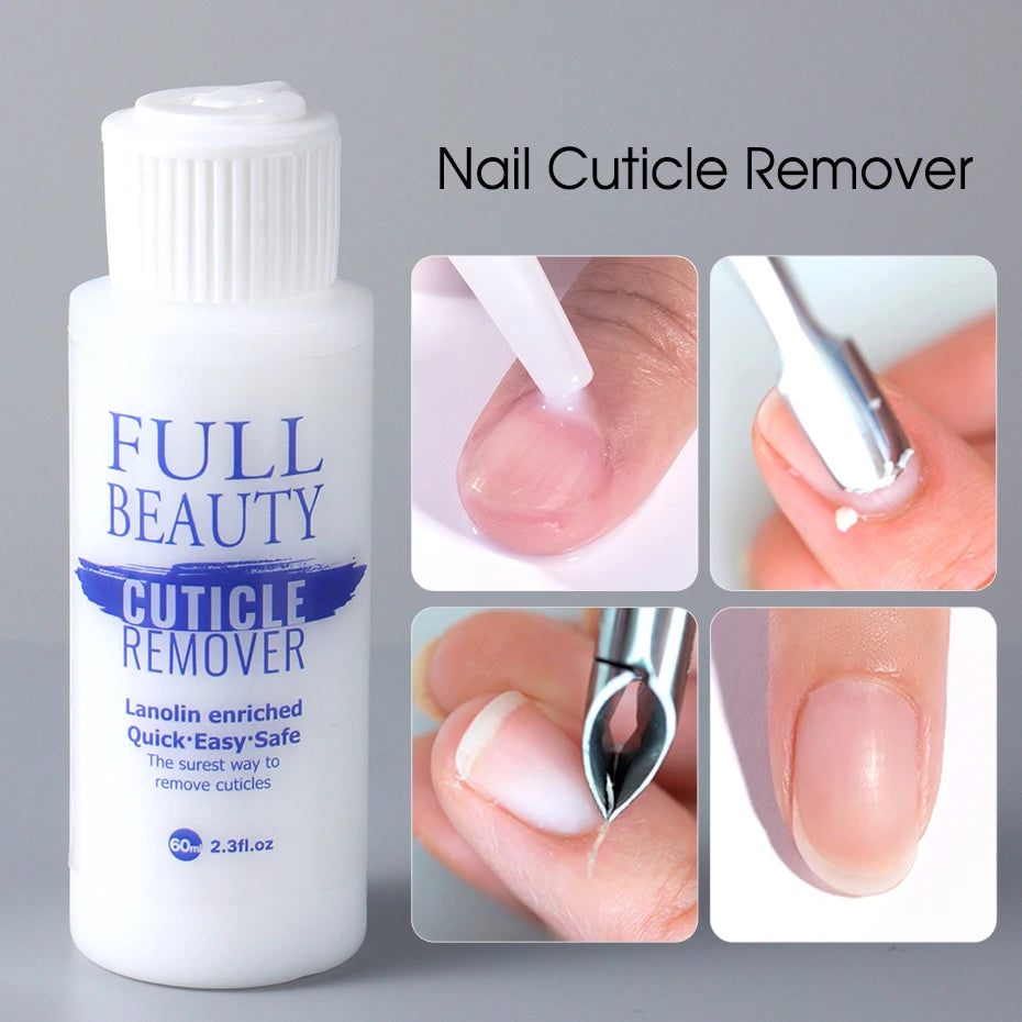 60/30ml Nail Cuticle Remover Softener Liquid Exfoliator Cuticle Oil Treatment Manicure Soften Dead Skin for Pedicure Nails Care