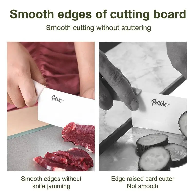 Double-sided Multifunctional Cutting Board Vegetables And Meat Chopping Cutting Board Two Sides Stainless Steel Plastic