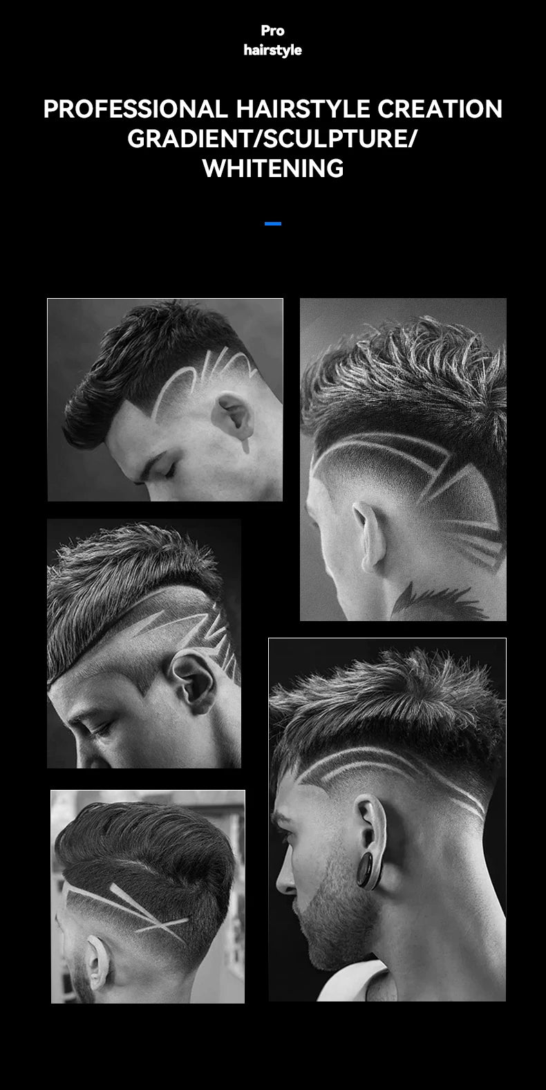 Kemei 2293 Barber Cordless Hair Trimmer 0mm Zero Gapped Carving Clipper Detailer Professional Electric Finish Cutting Machine