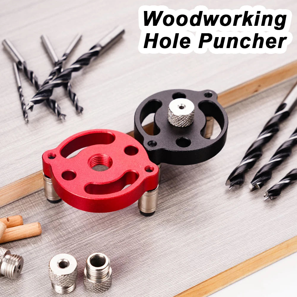3-10mm Vertical Aluminum Alloy Woodworking Punching Machine with Self Guided Locator Fixture Kit for DIY Furniture Connection