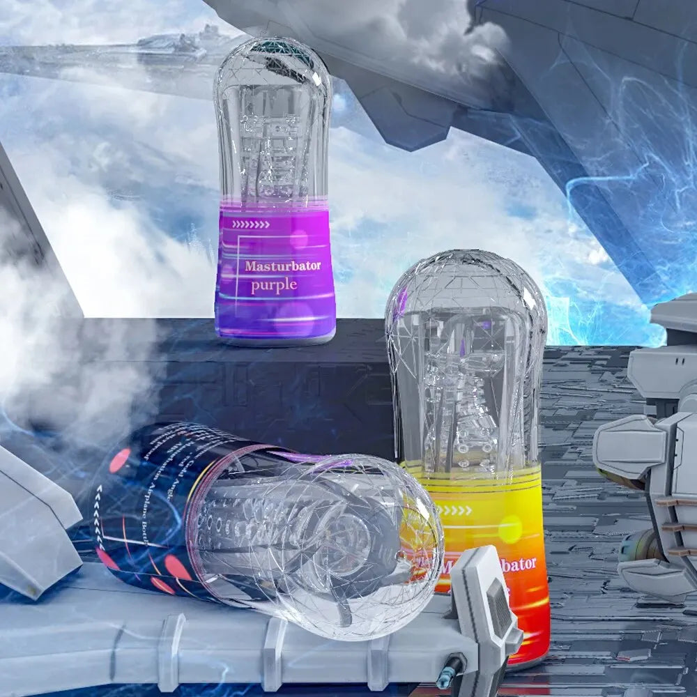 Male Masturbator Cup Soft Silicone Pussy Transparent Vagina Adult Goods Endurance Exercise Vacuum Pocket Cup for Adults Sex Toys