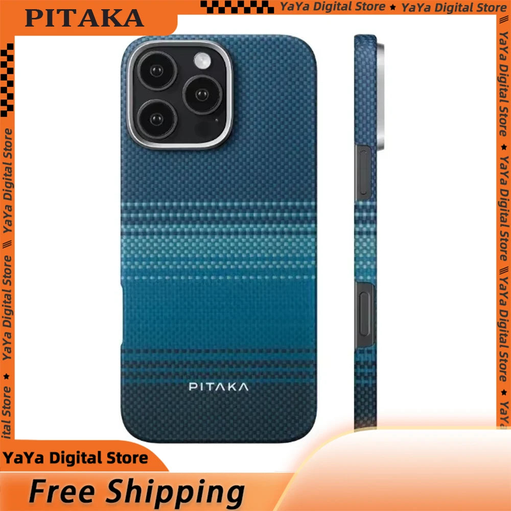 PITAKA Phone Case IPhone 16  15 Pro Max Case Woven Kevlar Carbon Fibre Cover Magsafe Wireless Charging IPhone16 Pro Cover Gifts