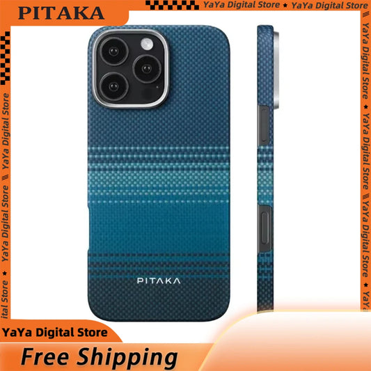 PITAKA Phone Case IPhone 16  15 Pro Max Case Woven Kevlar Carbon Fibre Cover Magsafe Wireless Charging IPhone16 Pro Cover Gifts