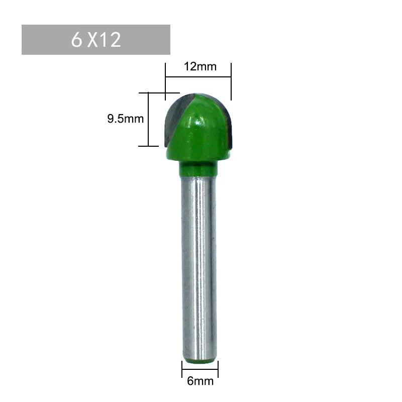Round Bottom Over Nose Router Bit CNC 6mm Router Bit Set Carbide Ball End Mill 6mm 8mm for Wood Woodworking