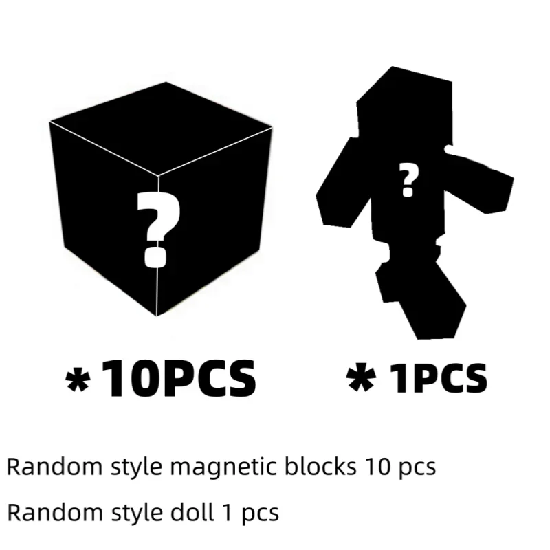 Magnetic Building Blocks Stacking Construction Set STEM Sensory Toys for Mine World Kids Boys Girls Ages 3+ DIY Magnet Cube Gift