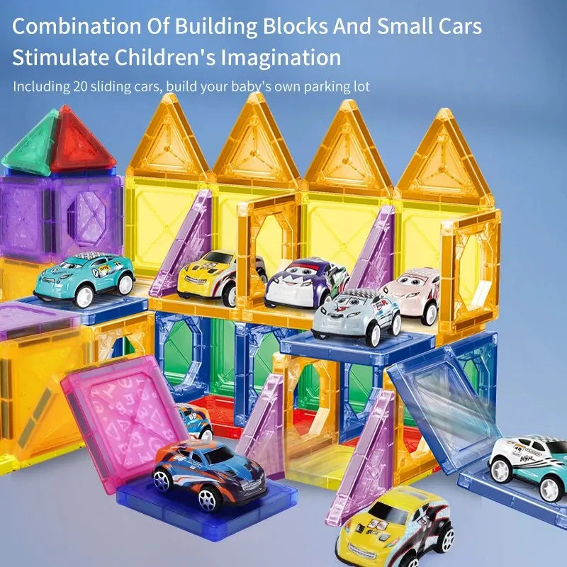 Magnetic Tiles Kids Magnetic Blocks Building Sets 3D Magnet Tile Building Blocks Magna Construction Educational STEM Toys Gifts
