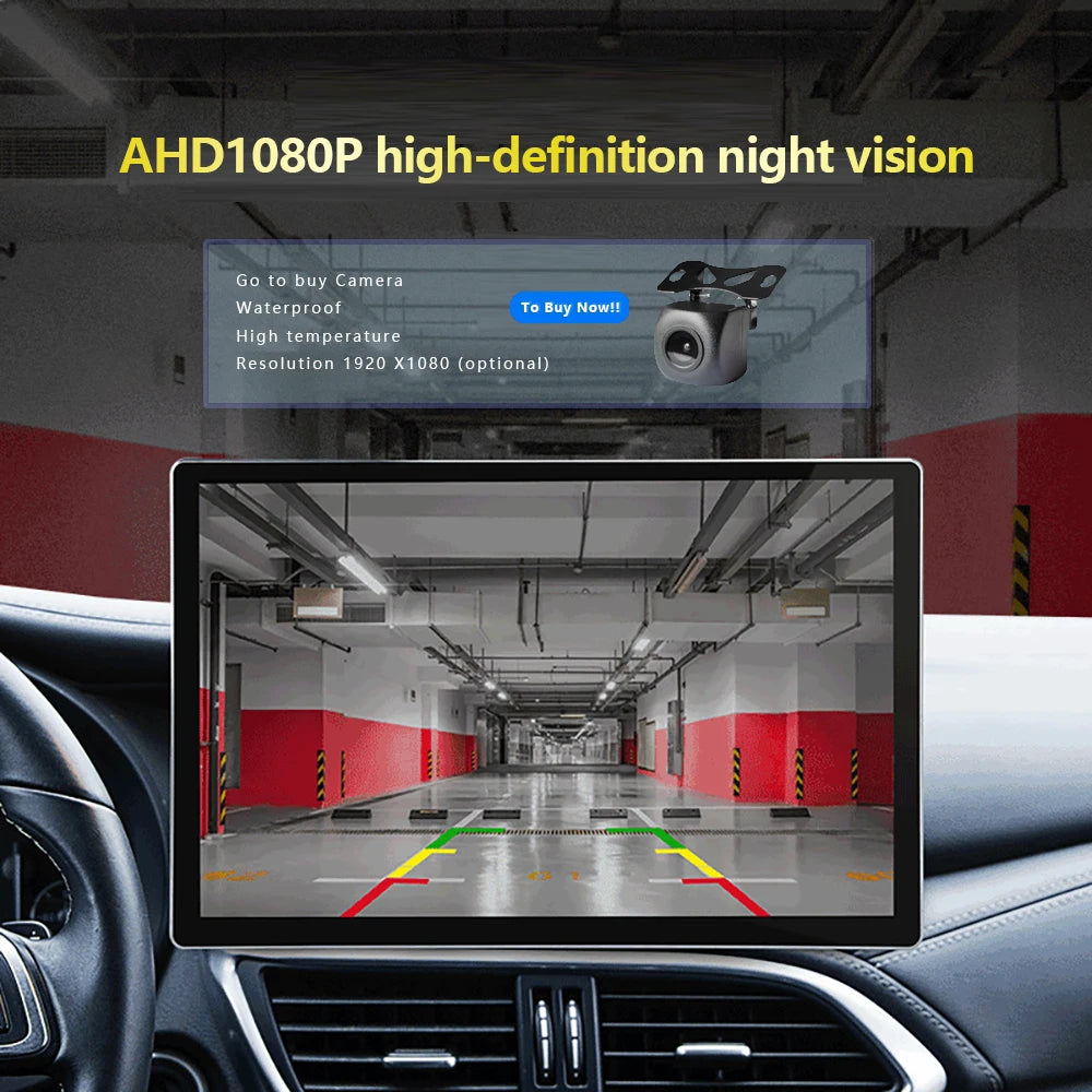 Android12 Car Radio Auto 8 Core 4+64G Din 9"/10" Universal QLED In-Dash GPS Navigation with Wireless CarPlay Reverse Camera AHD